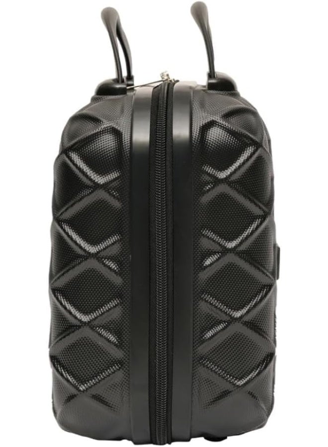 حقيبة تنظيم مكياج بتصميم شبكي من رويال ترافل، مقاس 13.5 بوصة، حقيبة سفر احترافية كبيرة السعة لمستحضرات التجميل مع فواصل قابلة للتعديل، لون أسود - Image 3